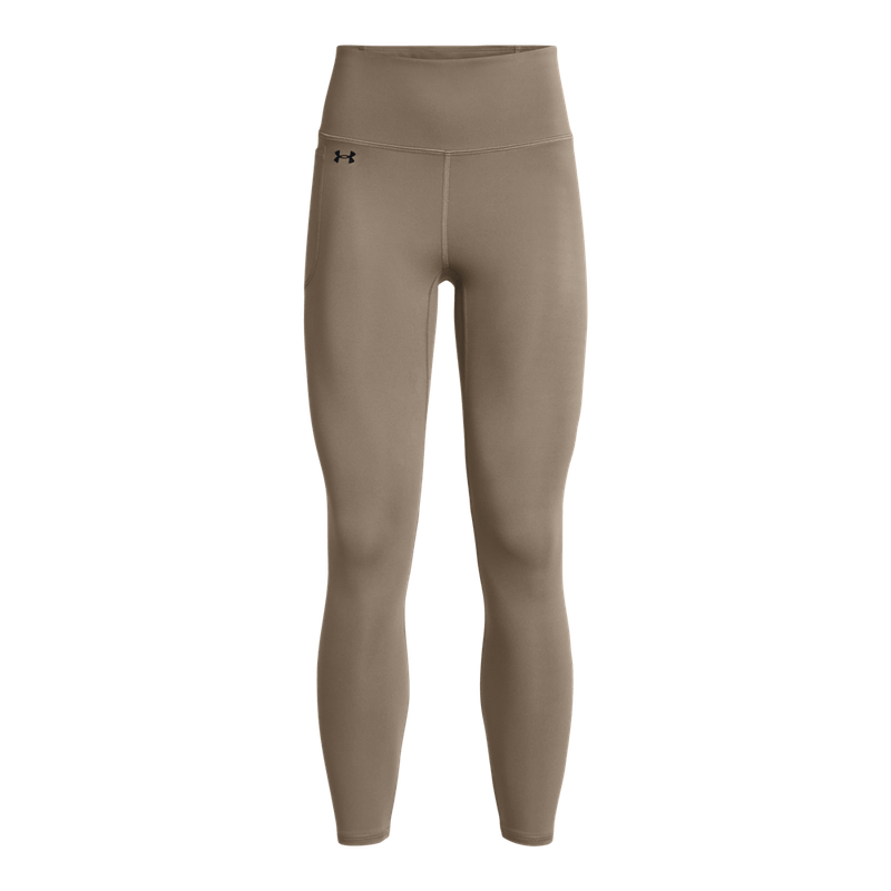 Licra-under-armour-para-mujer-Motion-Ankle-Leg-para-entrenamiento-color-cafe.-Frente-Sin-Modelo