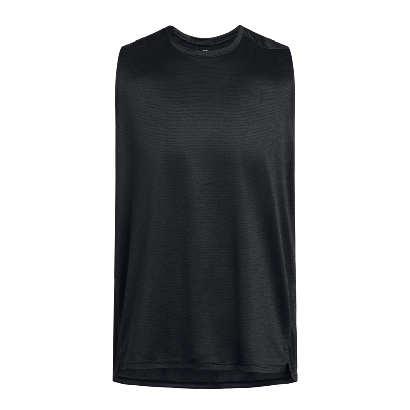 Camiseta-Manga-Sisa-under-armour-para-hombre-Ua-Tech-Vent-Tank-para-entrenamiento-color-negro.-Frente-Sin-Modelo