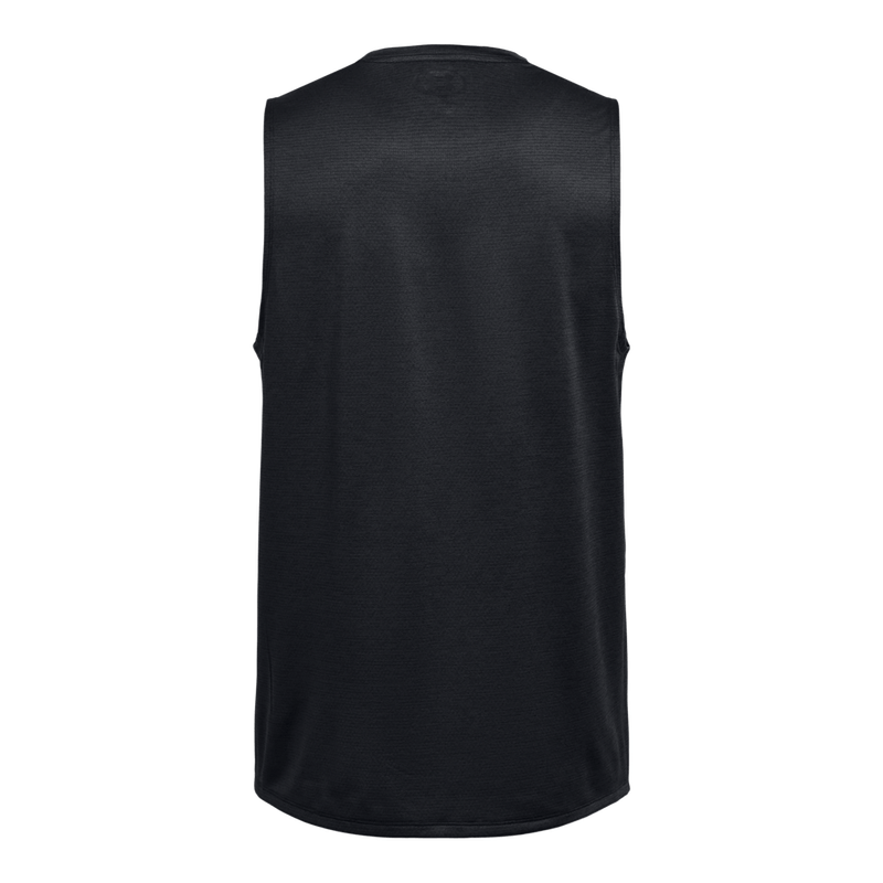 Camiseta-Manga-Sisa-under-armour-para-hombre-Ua-Tech-Vent-Tank-para-entrenamiento-color-negro.-Reverso-Sin-Modelo