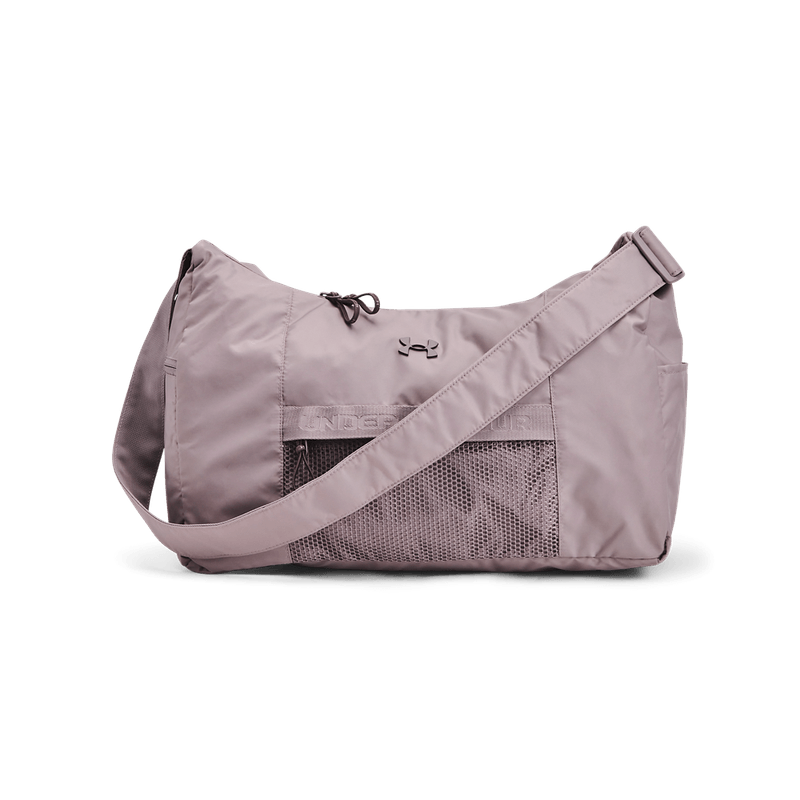 Maletin-under-armour-para-mujer-Ua-Studio-Slouchy-Duffle-para-entrenamiento-color-gris.-Frente-Sin-Modelo