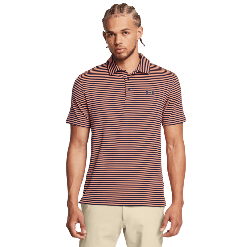 Camiseta-Manga-Corta-under-armour-para-hombre-Ua-Playoff-3.0-Stripe-Polo-para-golf-color-azul.-Frente-Sin-Modelo