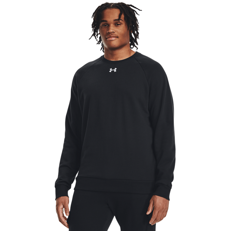 Hoodie-under-armour-para-hombre-Ua-Rival-Fleece-Crew-para-entrenamiento-color-negro.-Frente-Sin-Modelo
