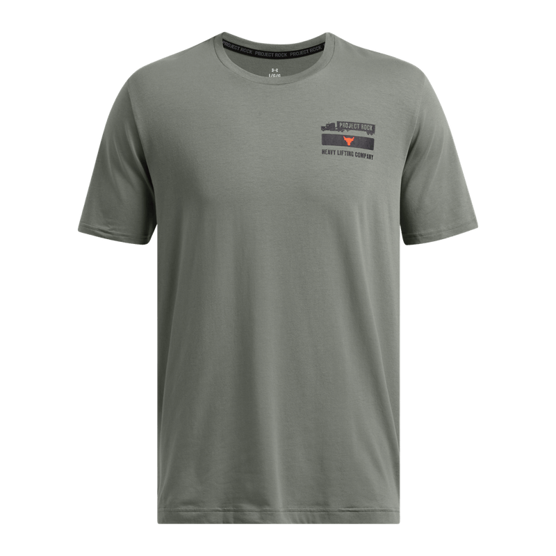 Camiseta-Manga-Corta-under-armour-para-hombre-Ua-Pjt-Rck-60-40S-Ss-4-Tools-para-entrenamiento-color-verde.-Frente-Sin-Modelo