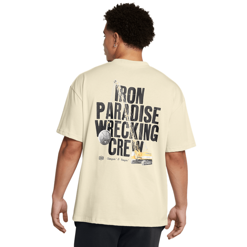 Camiseta-Manga-Corta-under-armour-para-hombre-Ua-Pjt-Rck-Hwt-Ss-Tools-para-entrenamiento-color-beige.-Reverso-Sin-Modelo