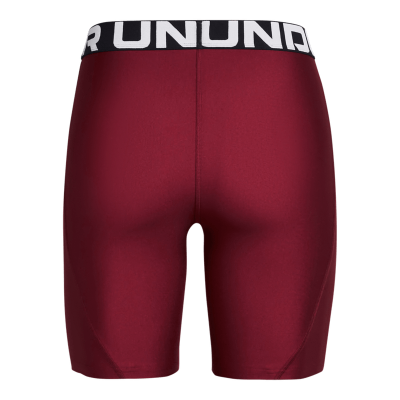 UA Hg Authentics 8In Short Licra rojo de mujer para