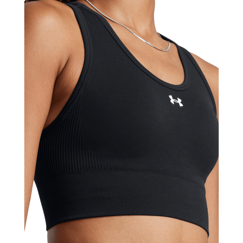 Top-under-armour-para-mujer-Vanish-Seamless-Mid-Bra-para-entrenamiento-color-negro.-Bolsillo