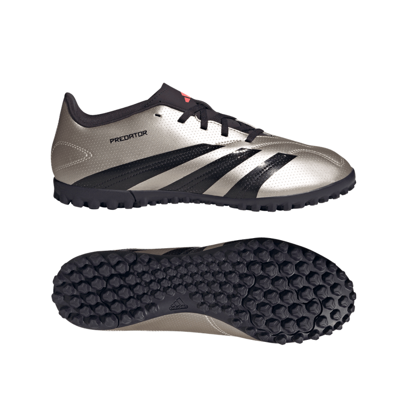 Guayos-adidas-para-hombre-Predator-Club-Tf-para-futbol-color-gris.-Par-Laterales