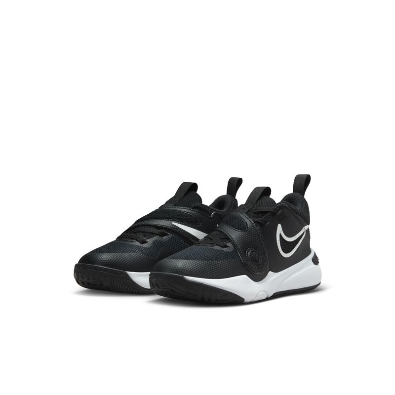 Tenis-nike-para-niño-Team-Hustle-D-11-Ps-para-moda-color-negro.-Par-Alineados