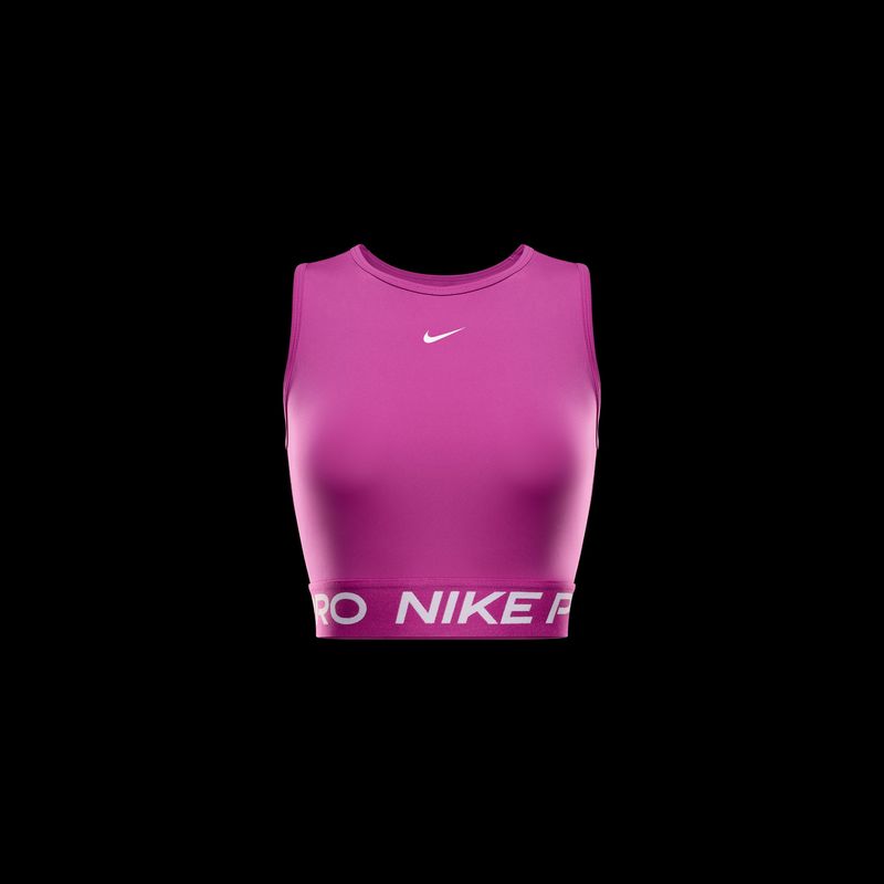 Camiseta-Manga-Sisa-nike-para-mujer-Nike-Pro-Df-365-Crop-Tank-para-entrenamiento-color-rosado.-Frente-Sin-Modelo
