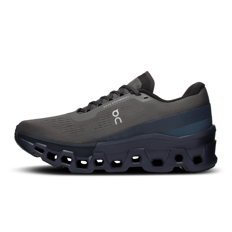 Tenis-on-para-mujer-Cloudmonster-2-para-correr-color-negro.-Lateral-Interna-Izquierda