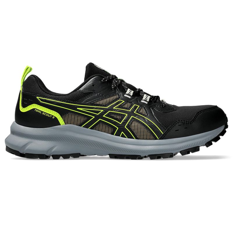 Tenis-asics-para-hombre-Trail-Scout-3-para-outdoor-color-negro.-Lateral-Externa-Derecha
