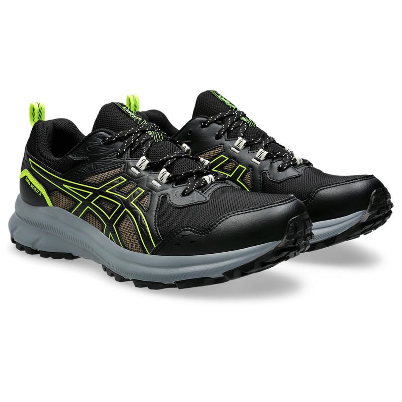 Tenis-asics-para-hombre-Trail-Scout-3-para-outdoor-color-negro.-Par-Alineados