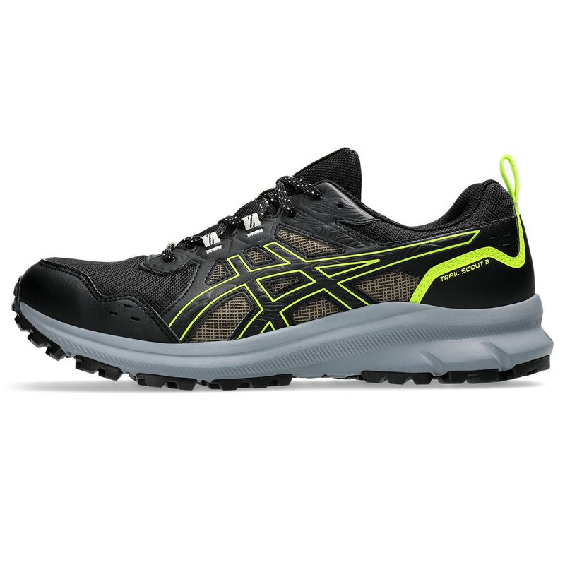 Tenis-asics-para-hombre-Trail-Scout-3-para-outdoor-color-negro.-Lateral-Externa-Derecha