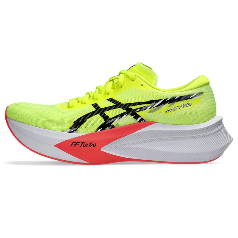 Tenis-asics-para-mujer-Magic-Speed-4-para-correr-color-amarillo.-Lateral-Externa-Derecha