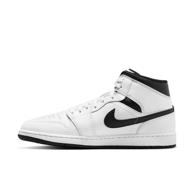 Tenis-nike-para-hombre-Air-Jordan-1-Mid-para-moda-color-blanco.-Lateral-Interna-Derecha