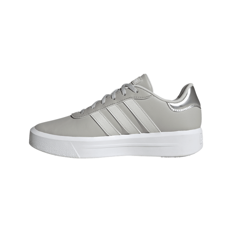 Tenis-adidas-para-mujer-Court-Platform-para-moda-color-gris.-Lateral-Externa-Derecha
