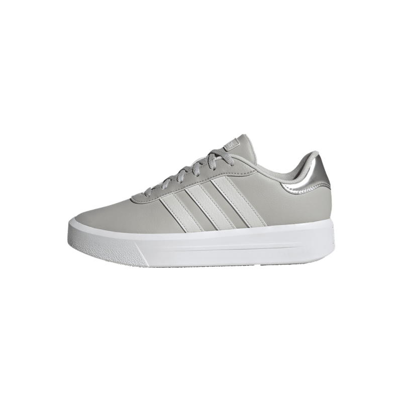 Tenis-adidas-para-mujer-Court-Platform-para-moda-color-gris.-Detalle-3