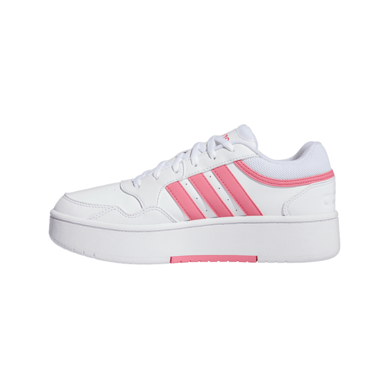 Tenis-adidas-para-mujer-Hoops-3.0-Bold-W-para-baloncesto-color-blanco.-Lateral-Externa-Derecha