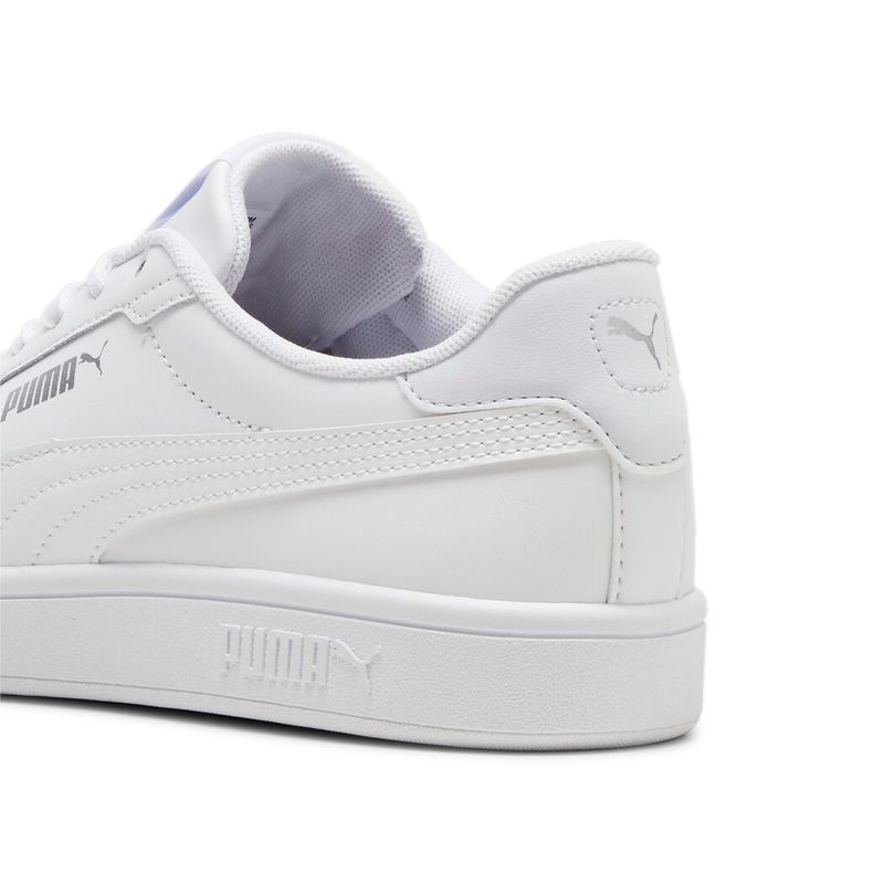 Tenis-puma-para-mujer-Puma-Smash-3.0-L-Wns-para-moda-color-blanco.-Talon