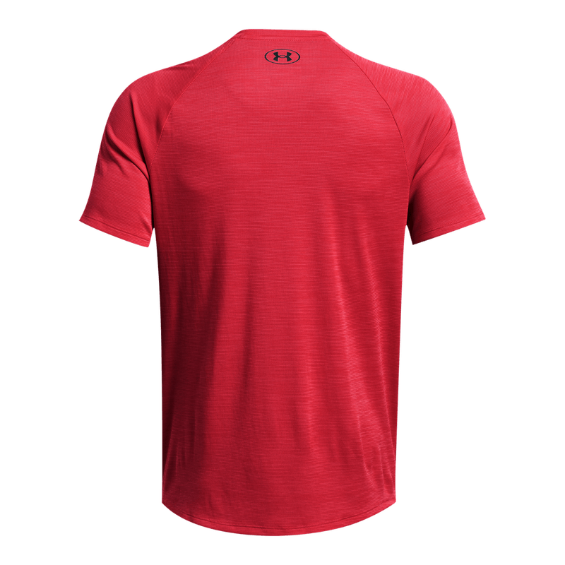 Camiseta-Manga-Corta-under-armour-para-hombre-Ua-Tech-Textured-Ss-para-entrenamiento-color-gris.-Reverso-Sin-Modelo