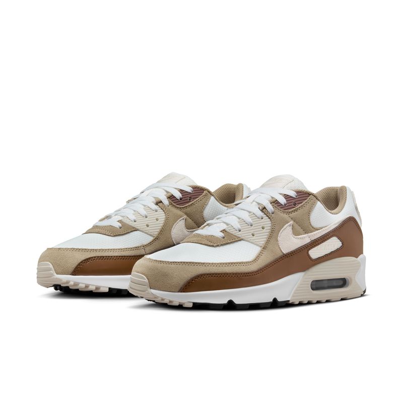 Tenis-nike-para-hombre-Air-Max-90-para-moda-color-beige.-Suela