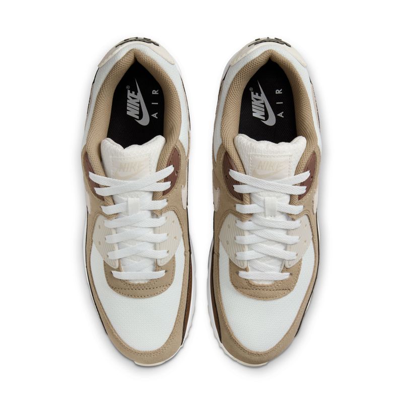 Tenis-nike-para-hombre-Air-Max-90-para-moda-color-beige.-Capellada