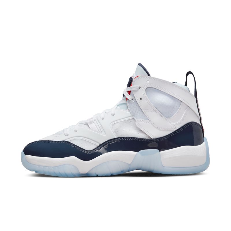 Tenis-nike-para-hombre-Jumpman-Two-Trey-C-O-para-moda-color-blanco.-Lateral-Interna-Izquierda