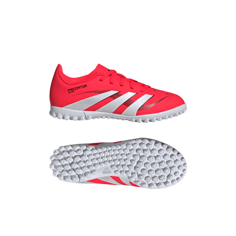 Guayos-adidas-unisex-Predator-Club-Tf-J-para-futbol-color-rojo.-Media-Suela