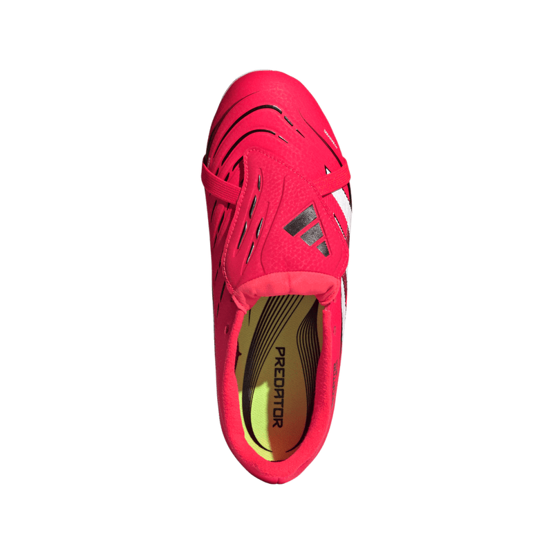 Guayos-adidas-unisex-Predator-League-Ft-para-futbol-color-rojo.-Vista-Lateral-Pares