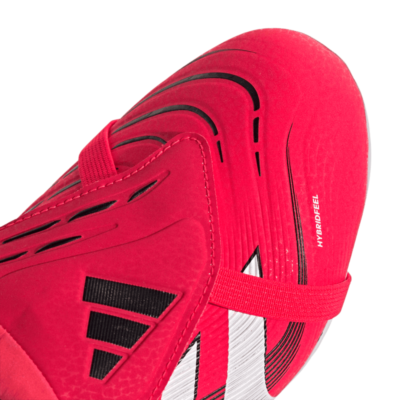 Guayos-adidas-unisex-Predator-League-Ft-para-futbol-color-rojo.-Lateral-Y-Suela