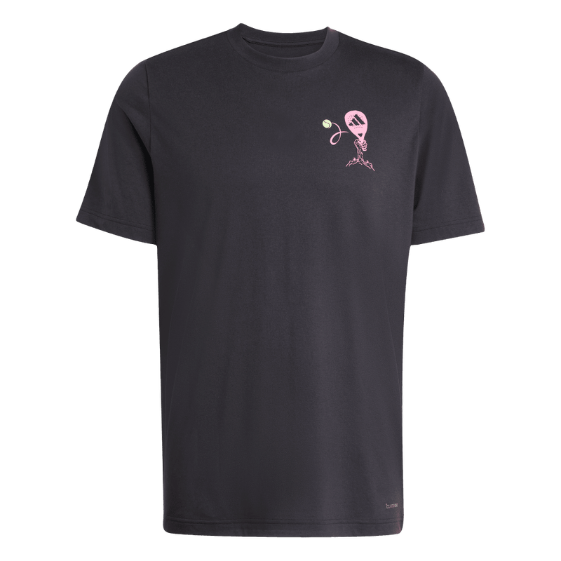 Camiseta-Manga-Corta-adidas-para-hombre-Padel-Zone-G-T-para-tenis-color-negro.-Frontal-Sobre-Modelo