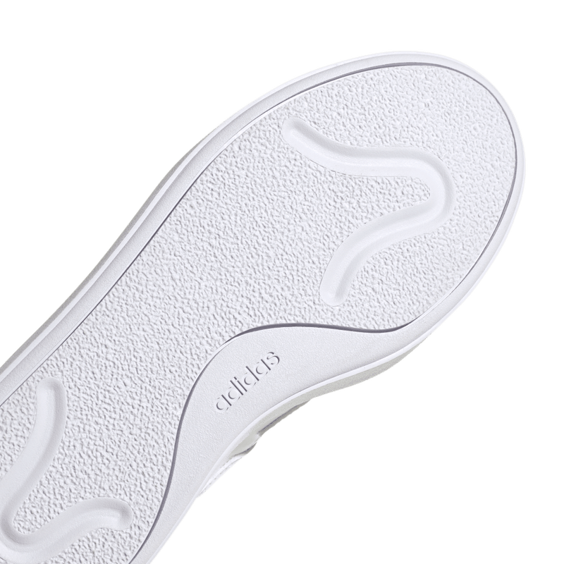 Tenis-adidas-para-hombre-Courtblock-para-moda-color-blanco.-Lateral-Y-Suela