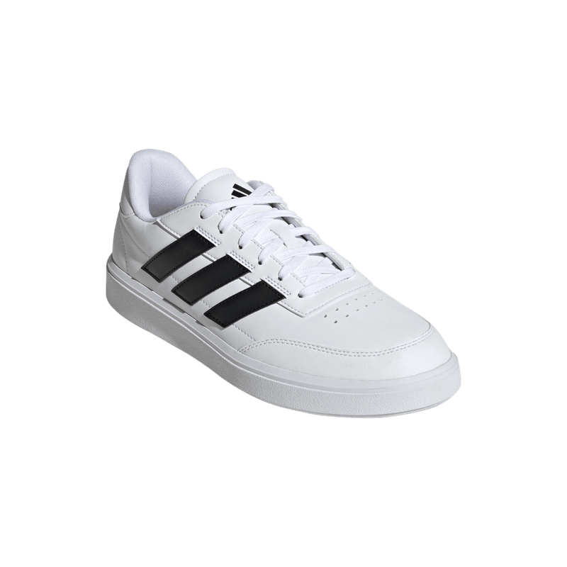 Tenis-adidas-para-hombre-Courtblock-para-moda-color-blanco.-Par-Alineados