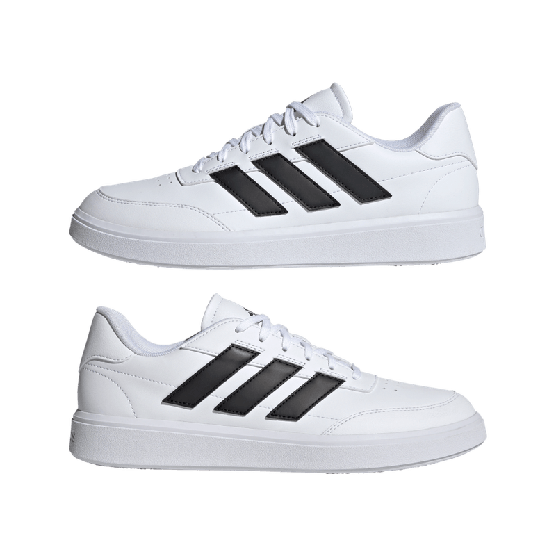 Tenis-adidas-para-hombre-Courtblock-para-moda-color-blanco.-Detalle-1