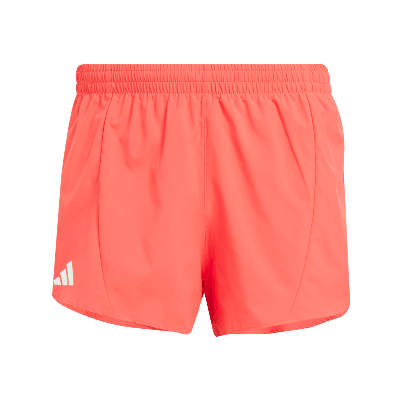 Pantaloneta-adidas-para-hombre-Adizero-E-Short-para-correr-color-rojo.-Frontal-Sobre-Modelo
