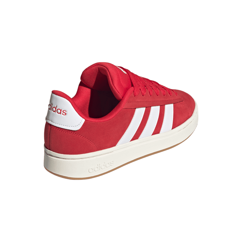 Tenis-adidas-para-hombre-Grand-Court-Alpha-0-para-moda-color-rojo.-Par-Laterales