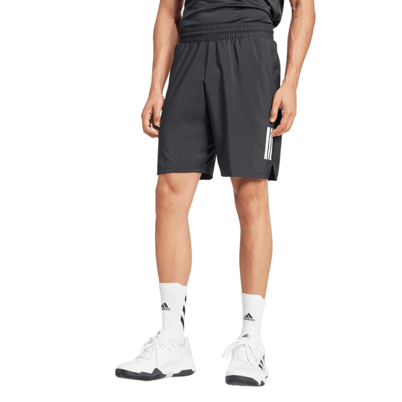 Pantaloneta-adidas-para-hombre-Club-3Str-Short-para-tenis-color-negro.-Reverso-Sin-Modelo