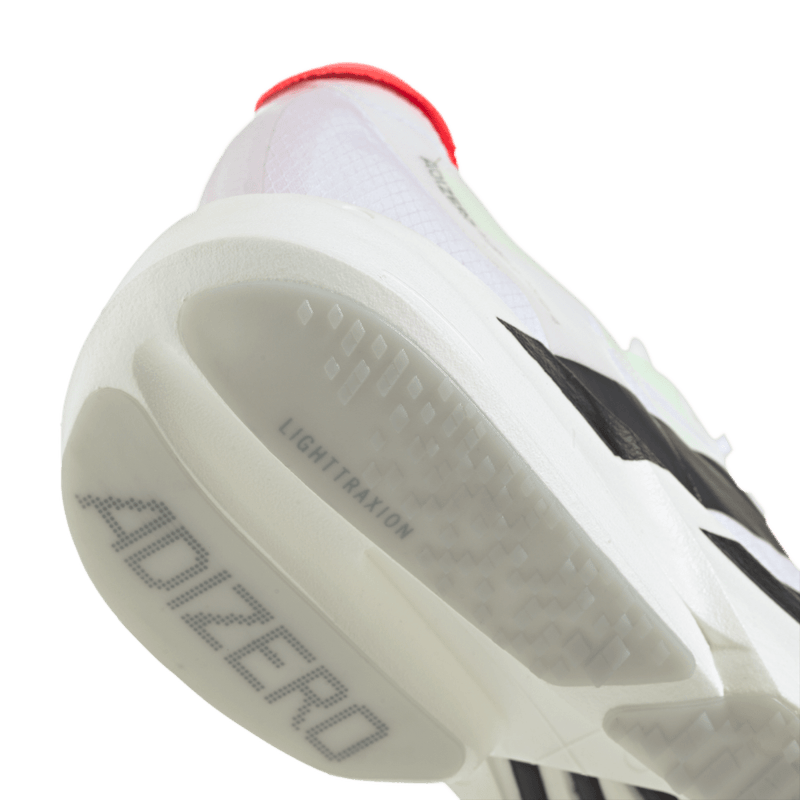 Tenis-adidas-para-hombre-Adizero-Adios-Pro-4-para-correr-color-blanco.-Lateral-Y-Suela