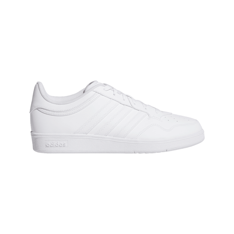 Tenis-adidas-unisex-Hoops-4.0-para-baloncesto-color-blanco.-Lateral-Externa-Derecha
