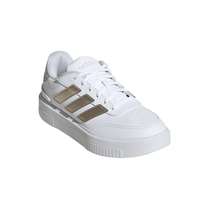 Tenis-adidas-para-mujer-Courtblock-Bold-para-moda-color-blanco.-Par-Alineados