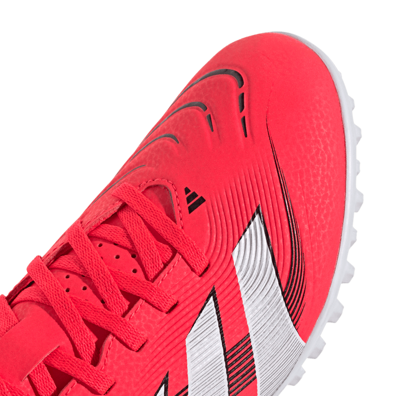 Guayos-adidas-para-hombre-Predator-Club-Tf-para-futbol-color-rojo.-Lateral-Y-Suela