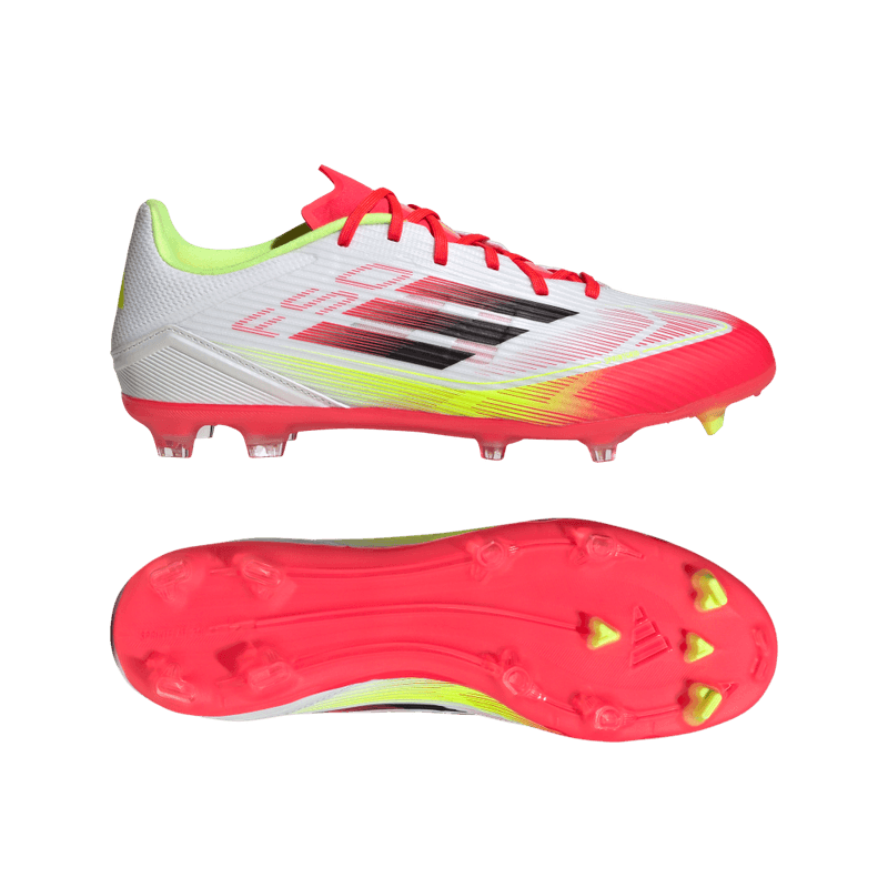 Guayos-adidas-para-hombre-F50-League-Fg-Mg-para-futbol-color-blanco.-Media-Suela