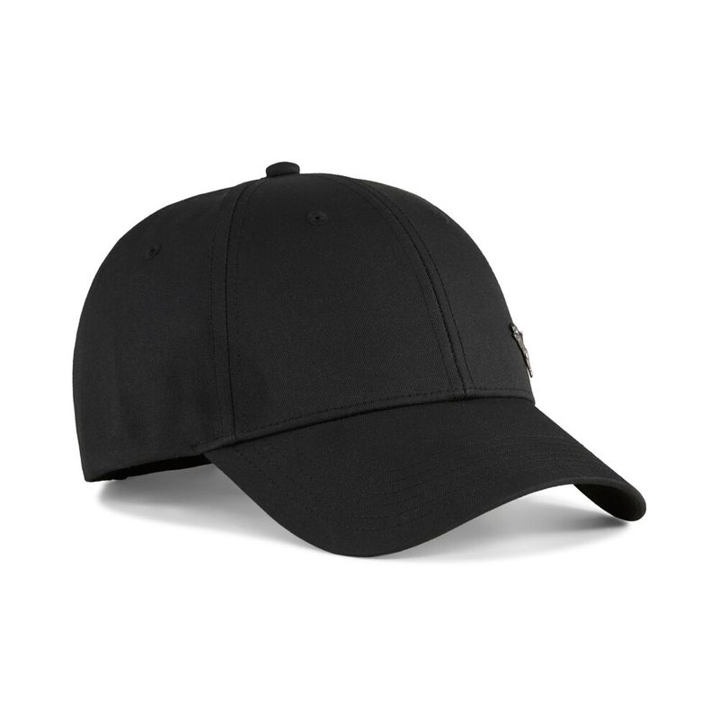 Gorra-puma-para-hombre-Ess-Metal-Puma-Cat-Bb-Cap-para-moda-color-negro.-Frente-Sin-Modelo