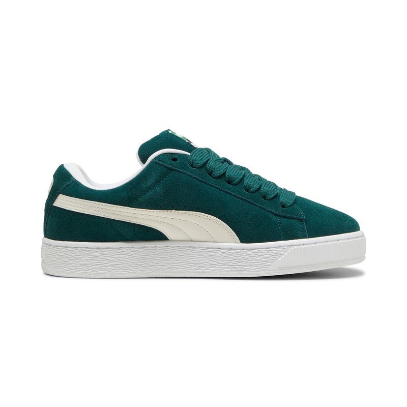 Tenis-puma-para-hombre-Suede-Xl-para-moda-color-verde.-Lateral-Externa-Derecha