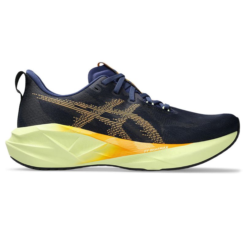 Tenis-asics-para-hombre-Novablast-5-para-correr-color-azul.-Lateral-Externa-Derecha
