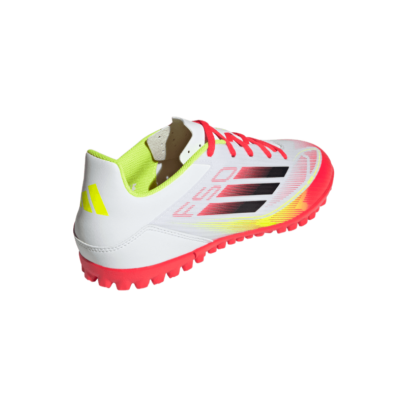 Guayos-adidas-para-hombre-F50-Club-Tf-para-futbol-color-blanco.-Par-Alineados