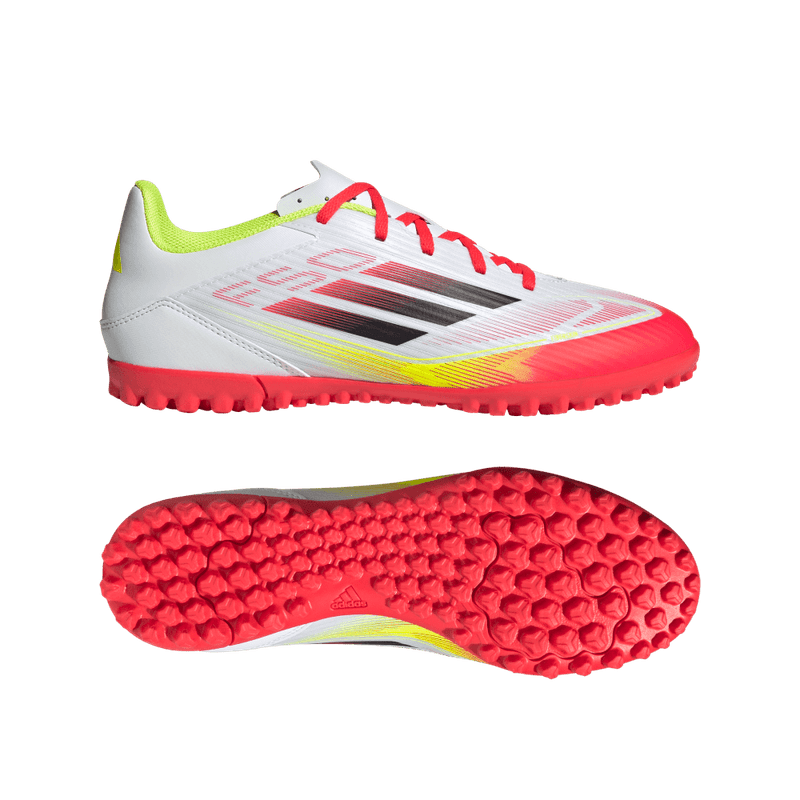 Guayos-adidas-para-hombre-F50-Club-Tf-para-futbol-color-blanco.-Media-Suela