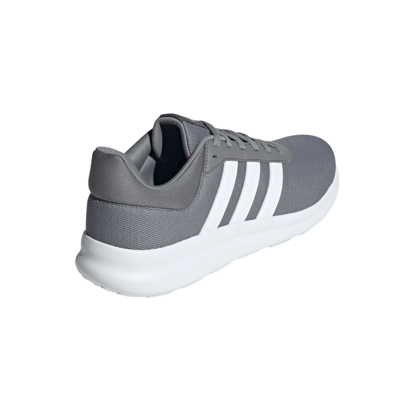Tenis-adidas-para-hombre-Lite-Racer-4.0-para-moda-color-gris.-Par-Laterales