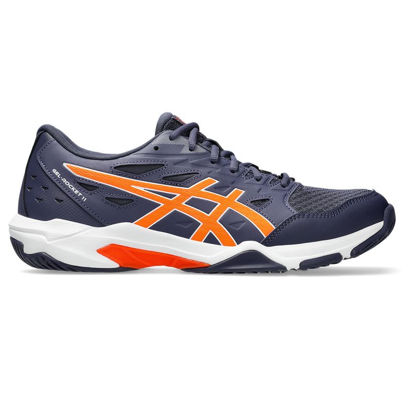 Tenis-asics-para-hombre-Gel-Rocket-11-para-indoor-color-morado.-Lateral-Externa-Derecha