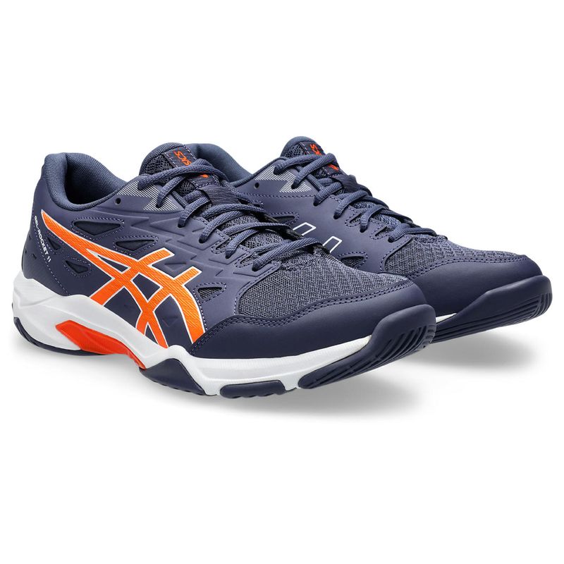 Tenis-asics-para-hombre-Gel-Rocket-11-para-indoor-color-morado.-Par-Alineados